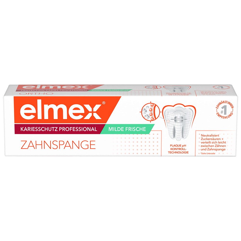 Bild: elmex Zahnpasta Kariesschutz Professional für Zahnspangen