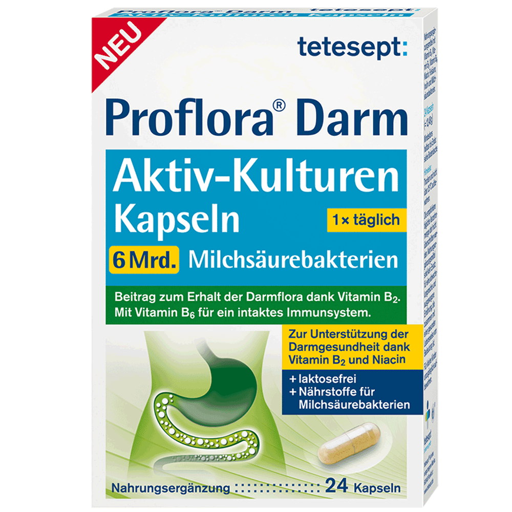 Bild: tetesept: Proflora Darm Aktiv-Kulturen Kapseln