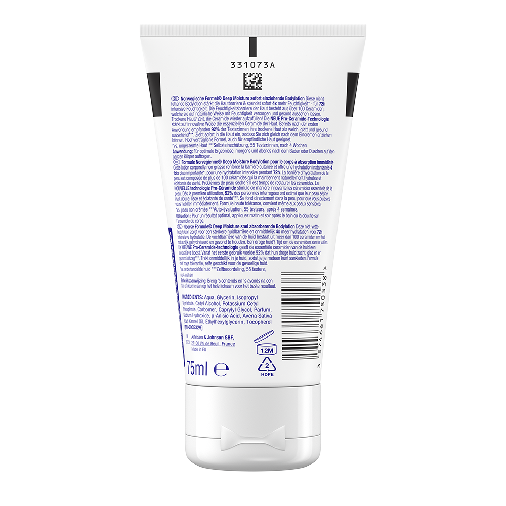 Bild: Neutrogena Deep Moisture Bodylotion Sofort Einziehend Reisegröße
