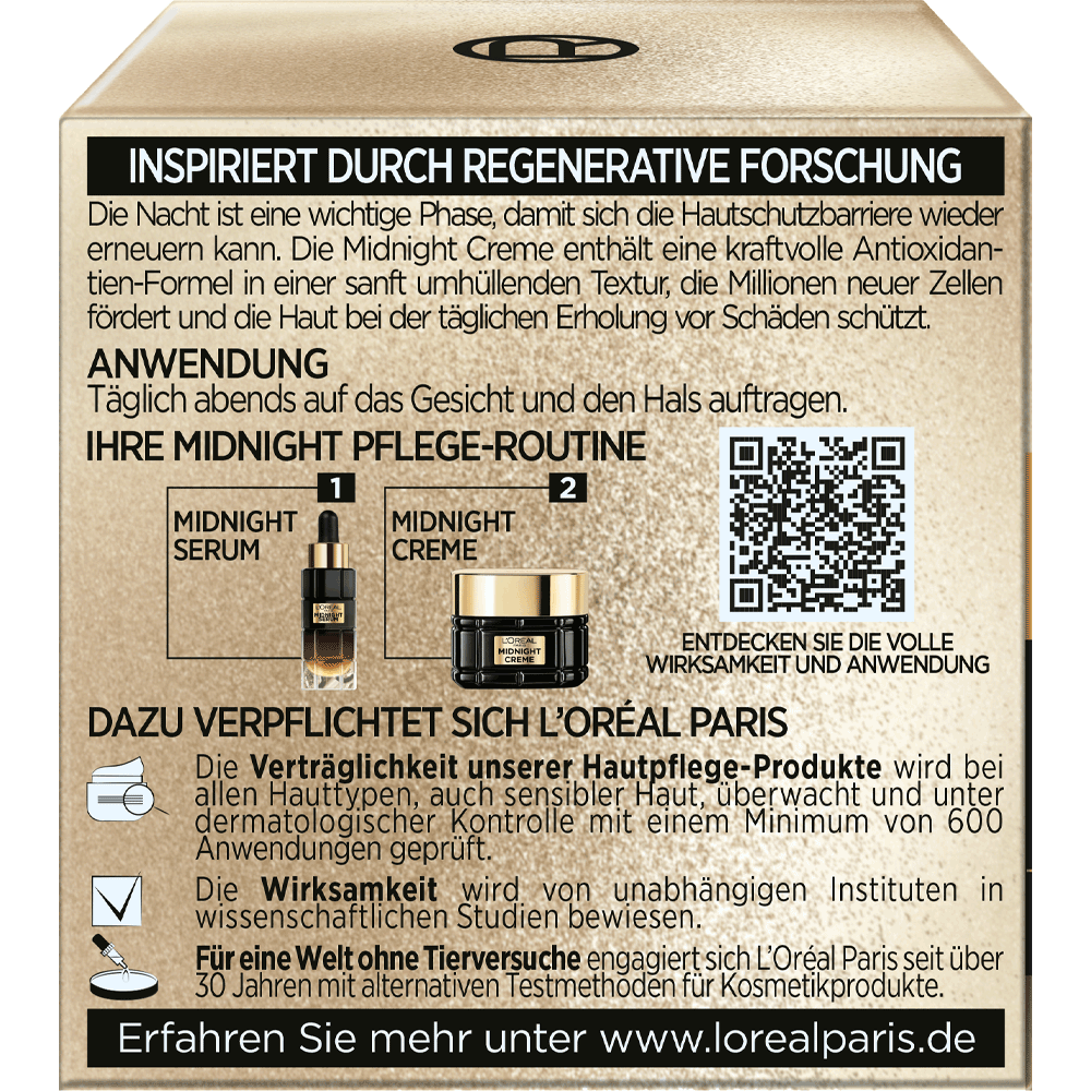 Bild: L'ORÉAL PARIS Age Perfect Zell-Renaissance Midnight Regenerierende Creme