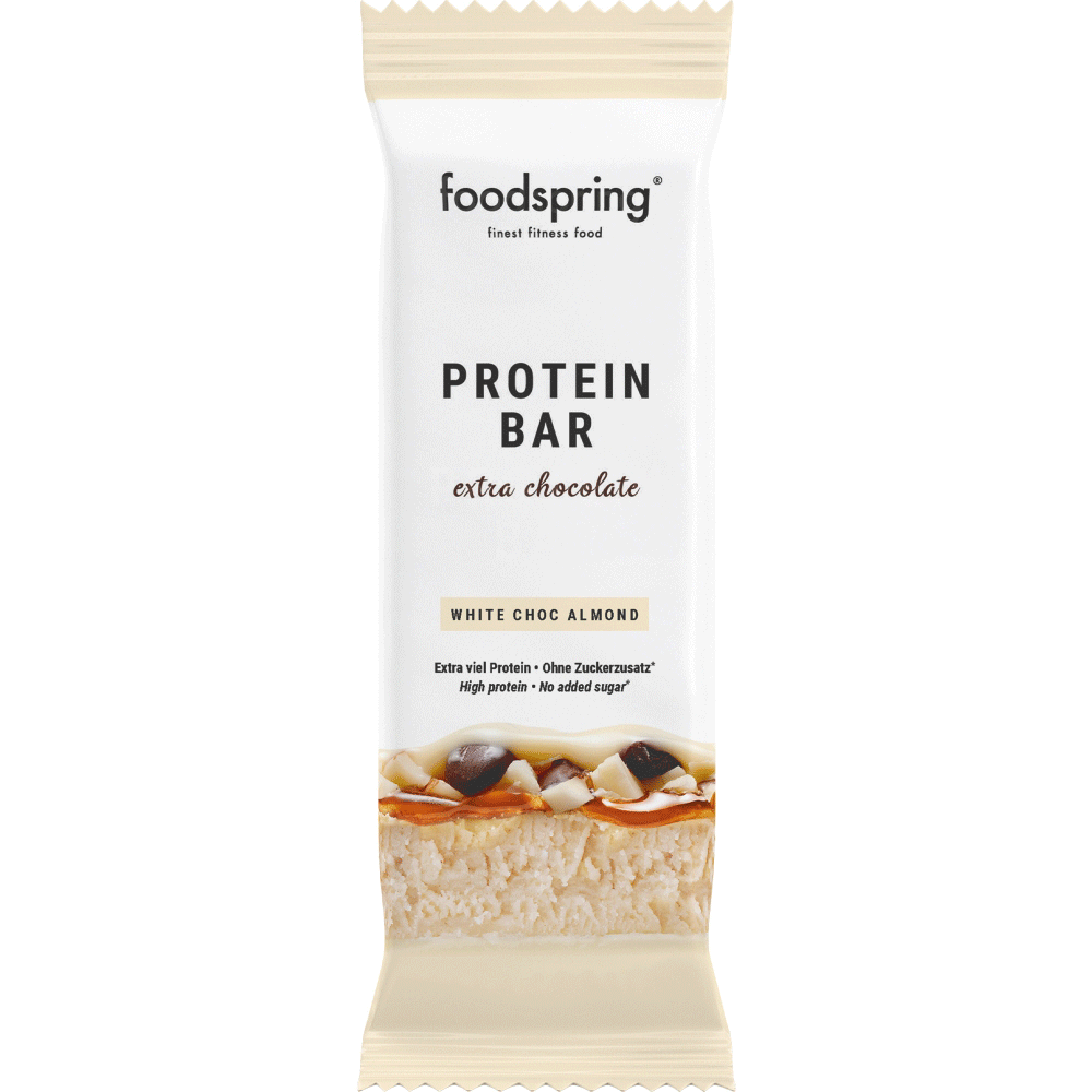 Bild: foodspring Protein Bar White Chocolate Almond