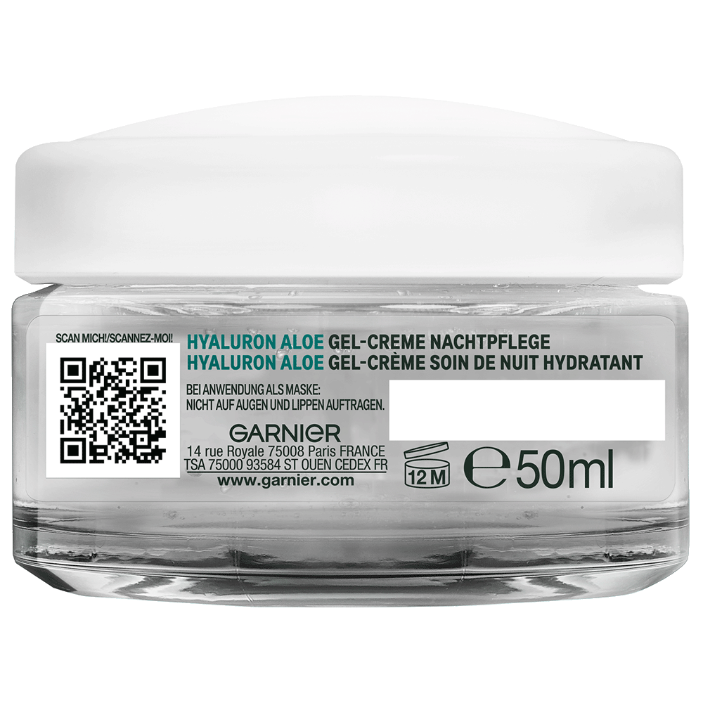 Bild: GARNIER SKIN ACTIVE Hyaluron Aloe Hydra Booster Gel-Creme Nacht