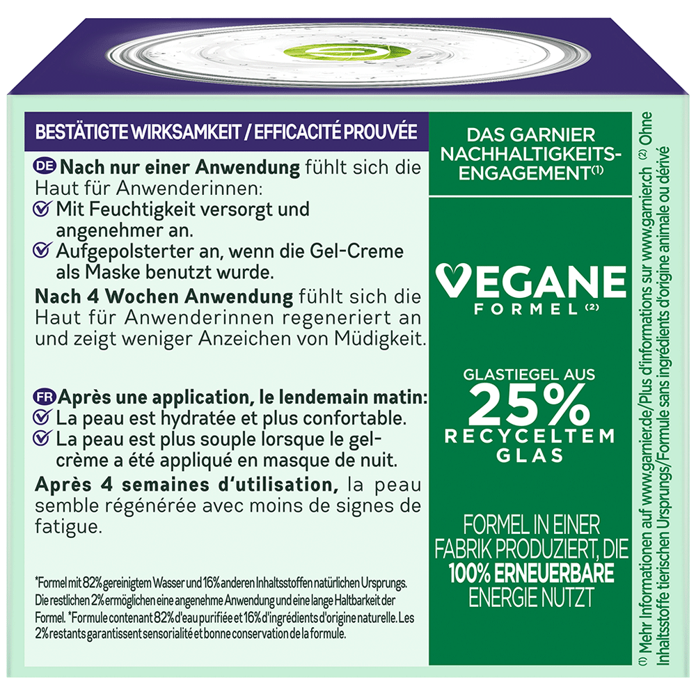 Bild: GARNIER SKIN ACTIVE Hyaluron Aloe Hydra Booster Gel-Creme Nacht