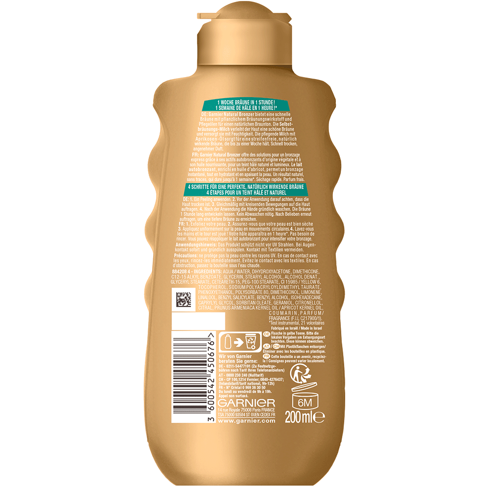 Bild: GARNIER AMBRE SOLAIRE Natural Bräuner Selbstbräunungsmilch