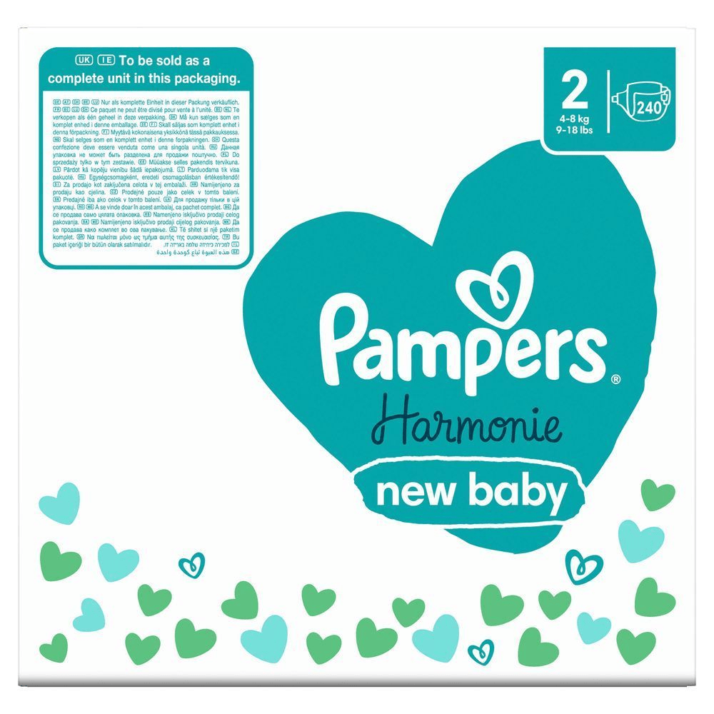Bild: Pampers Harmonie Windeln, Größe 2, 4kg - 8kg