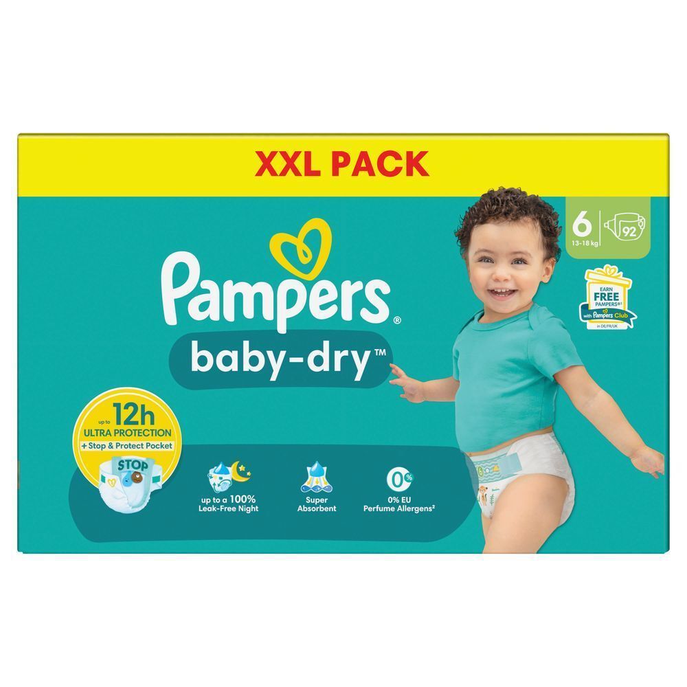 Bild: Pampers Baby-Dry Größe 6, XXL PACK 