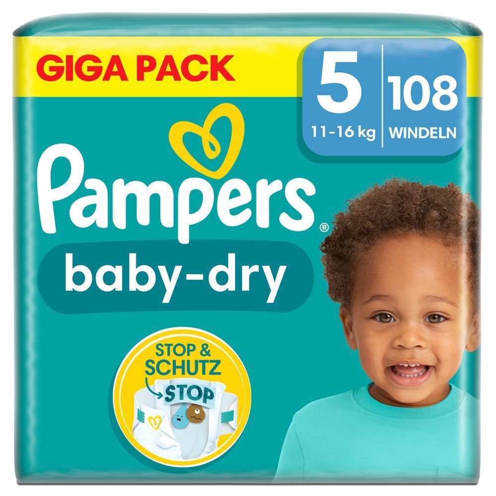 Bild: Pampers Baby-Dry Größe 5, GIGA PACK 