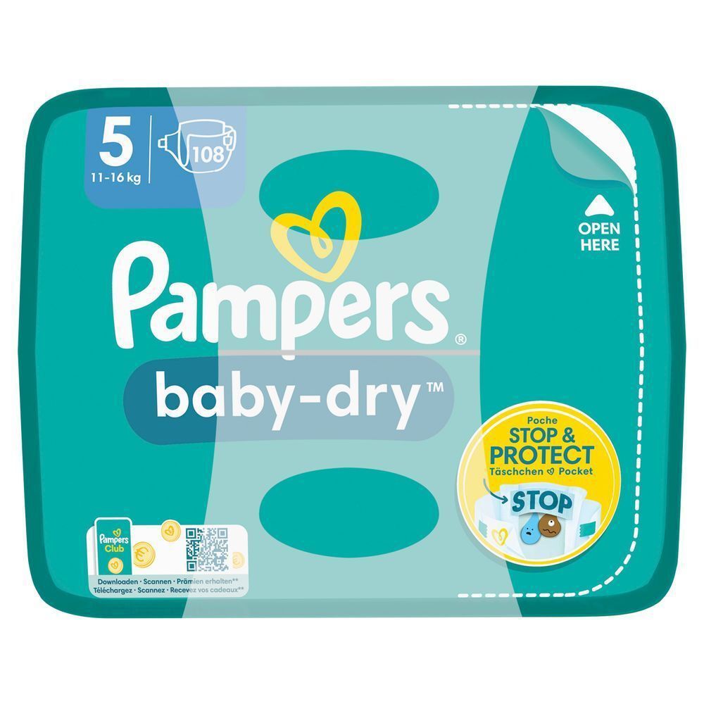 Bild: Pampers Baby-Dry Größe 5, GIGA PACK 