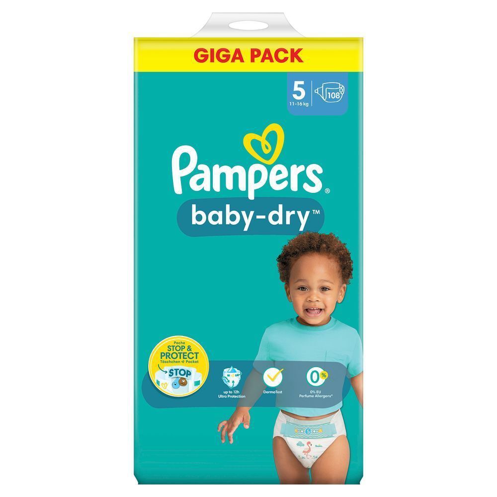 Bild: Pampers Baby-Dry Größe 5, GIGA PACK 