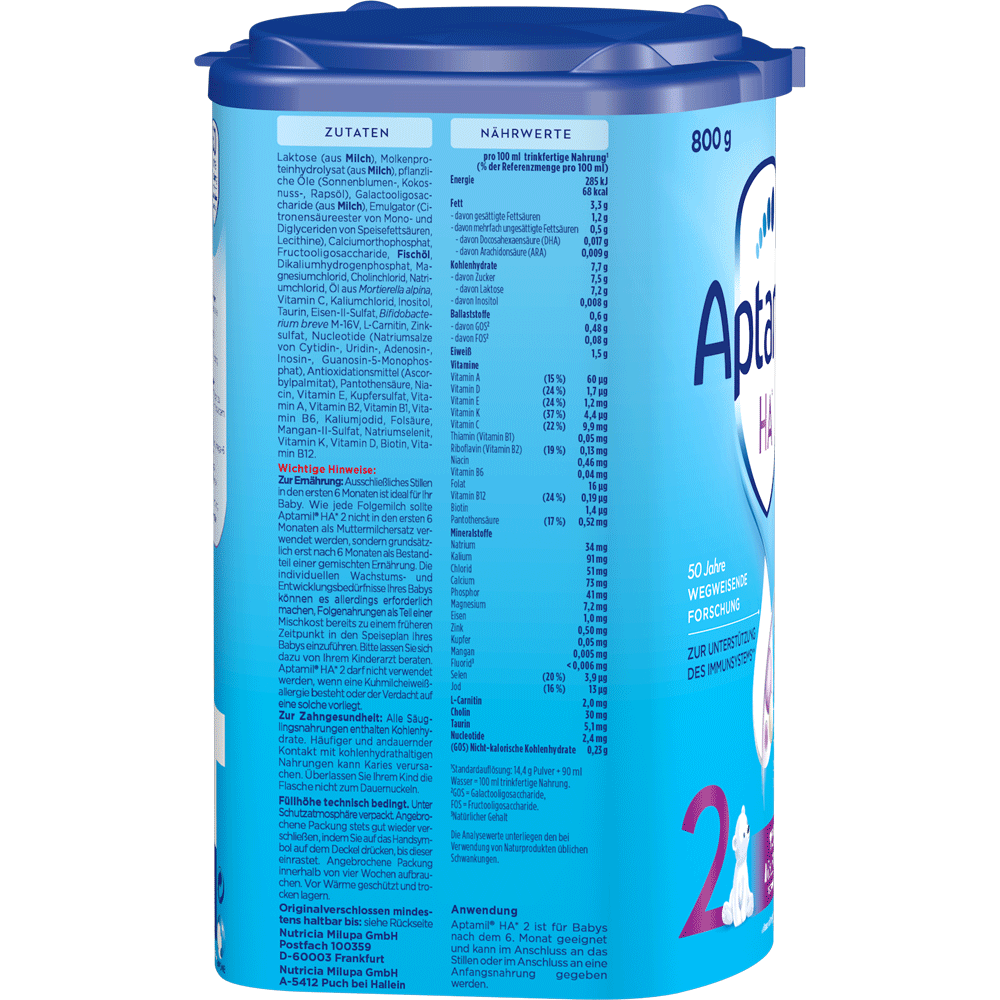 Bild: Aptamil 2 HA, Folgemilch