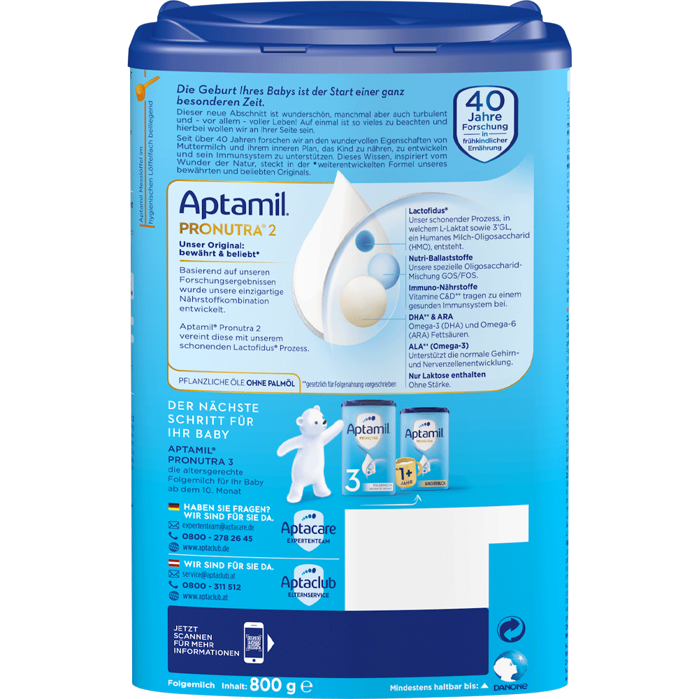 Bild: Aptamil 2 Pronutra, Folgemilch
