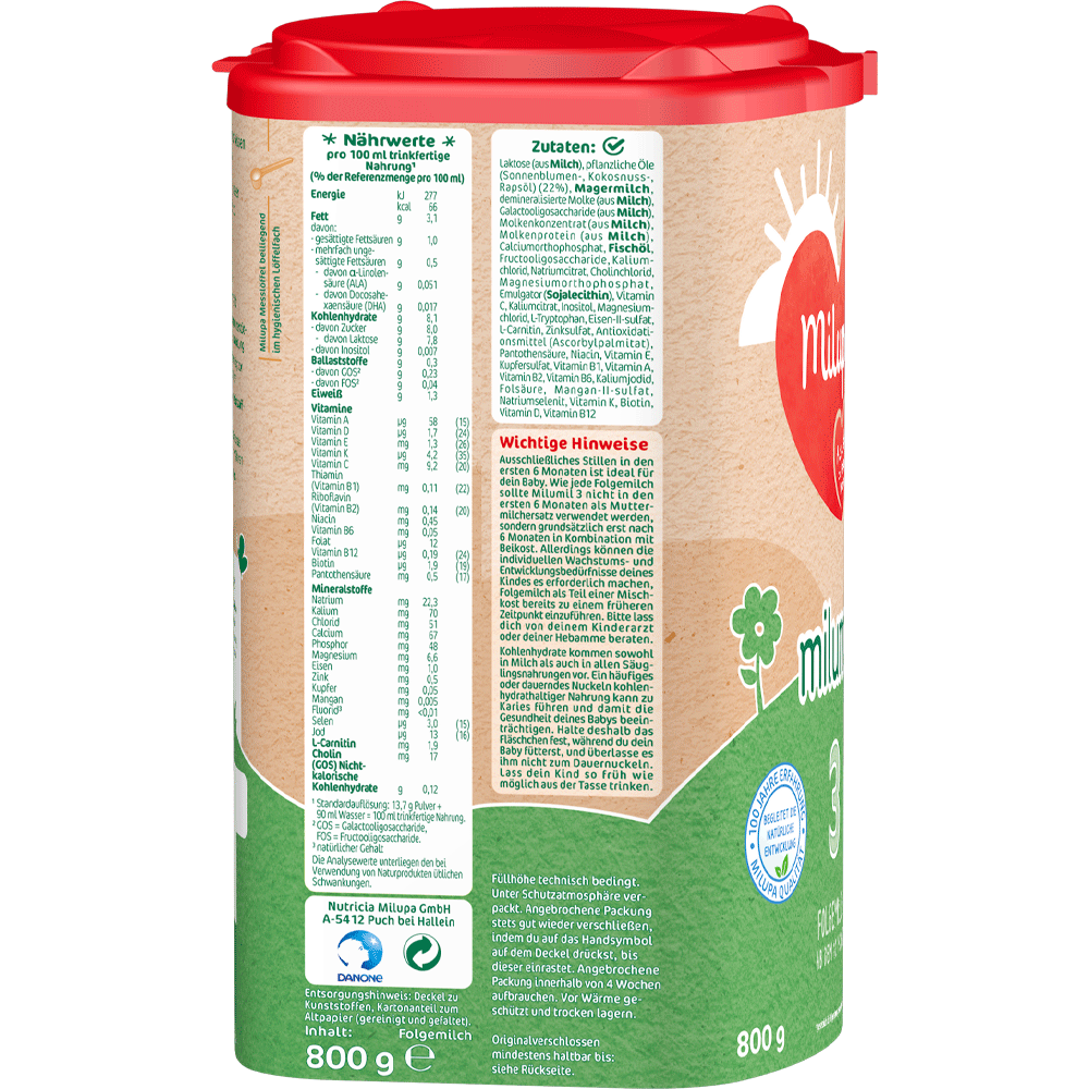 Bild: Milupa Milumil 3, Folgemilch