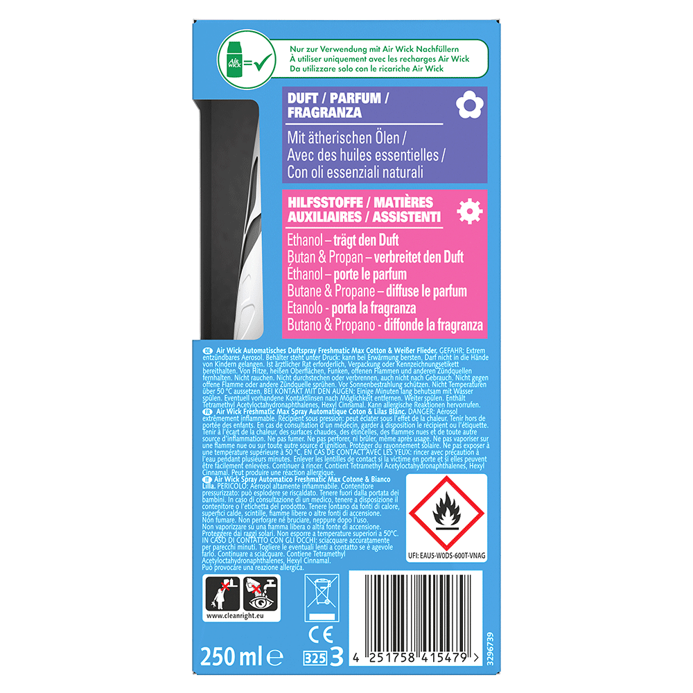 Bild: AIRWICK Automatisches Duftspray Cotton & Weißer Flieder