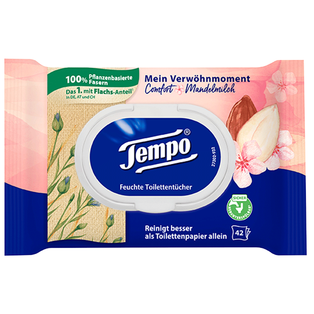 Bild: Tempo Feuchtes Toilettenpapier Mandelmilch