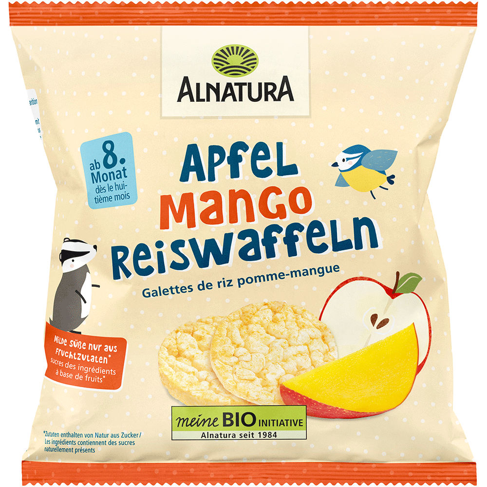 Bild: ALNATURA Mini Reiswaffeln Apfel-Mango