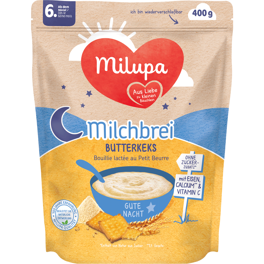 Bild: Milupa Milchbrei Butterkeks Gute Nacht
