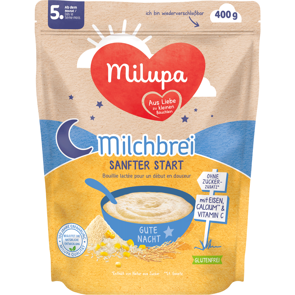 Bild: Milupa Milchbrei Sanfter Start Gute Nacht