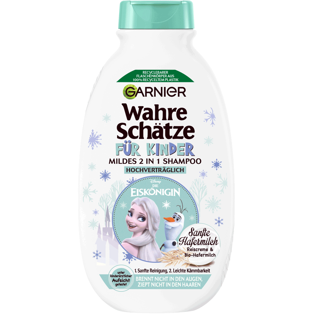 Bild: GARNIER Wahre Schätze Mildes 2-in-1 Shampoo Sanfte Hafermilch für Kinder