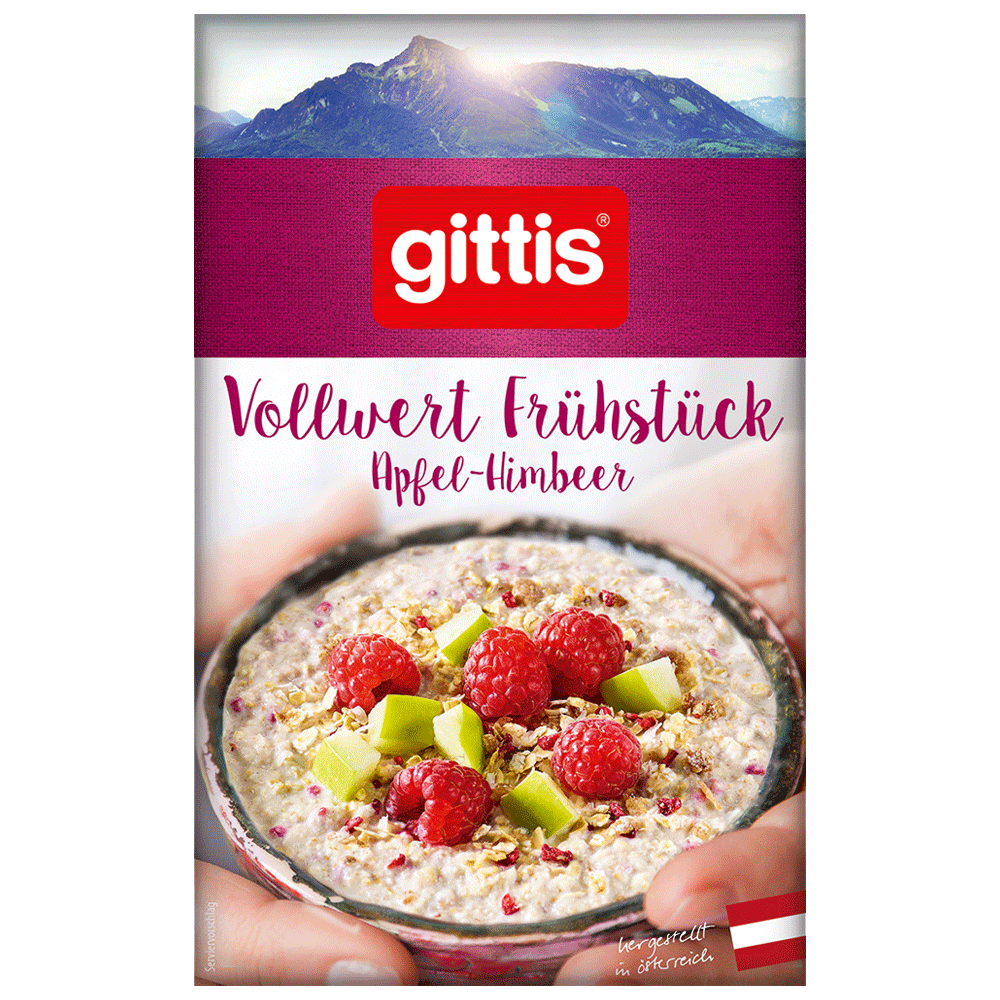 Bild: Gittis Vollwert Frühstück Apfel Himbeer