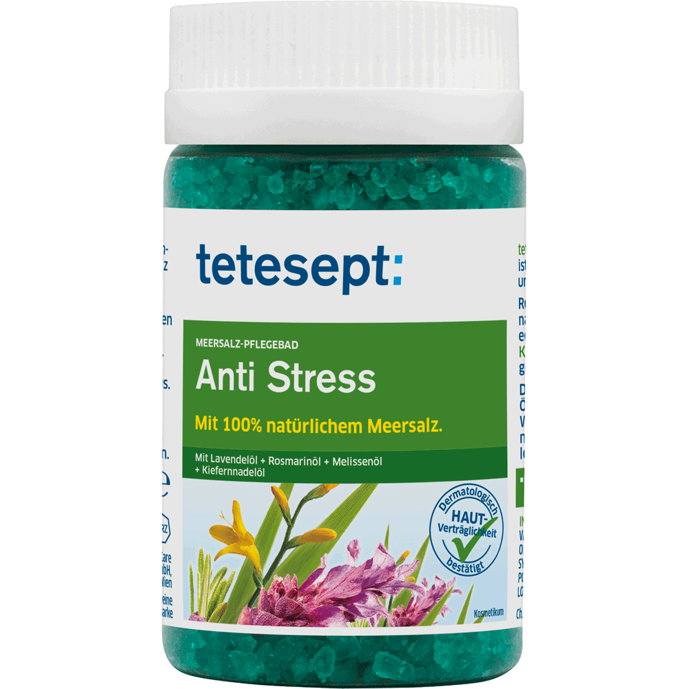 Bild: tetesept: Meersalz-Pflegebad Anti Stress Mini