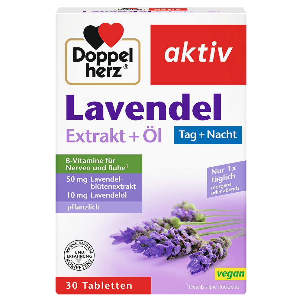 Bild: DOPPELHERZ Lavendel Extrakt + Öl, Tag + Nacht