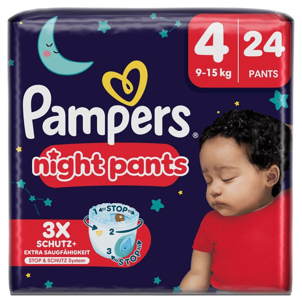 Bild: Pampers Night Pants Größe 4, 9kg-15kg