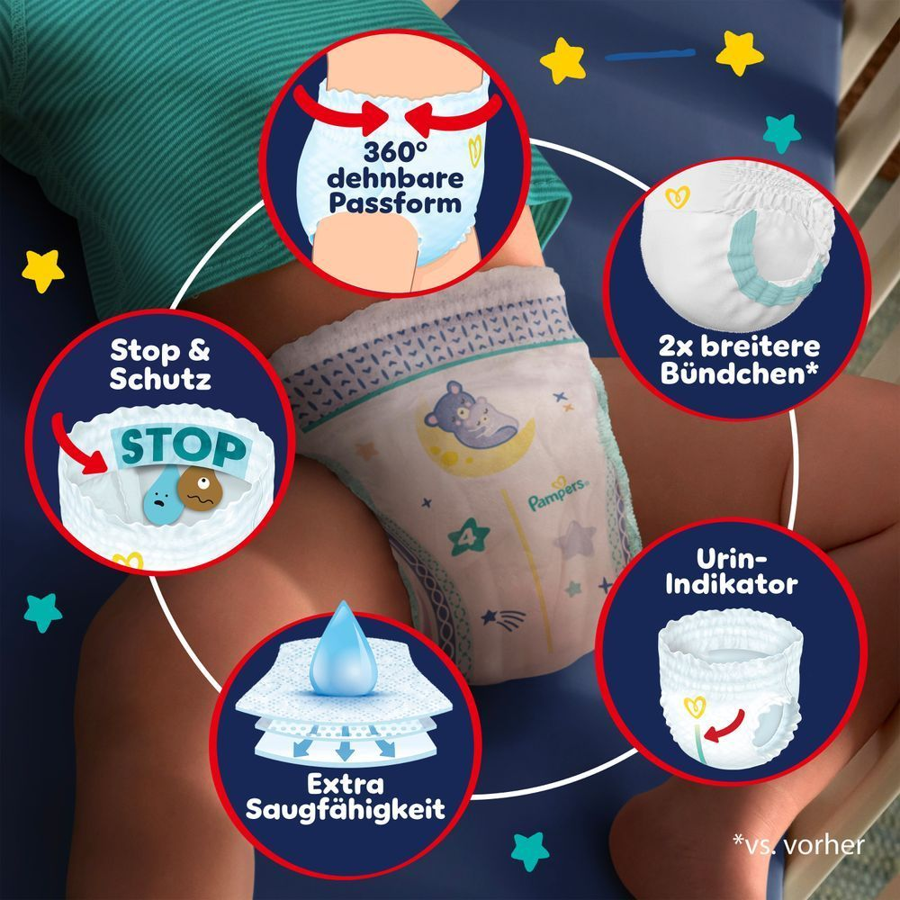 Bild: Pampers Night Pants Größe 4, 9kg-15kg