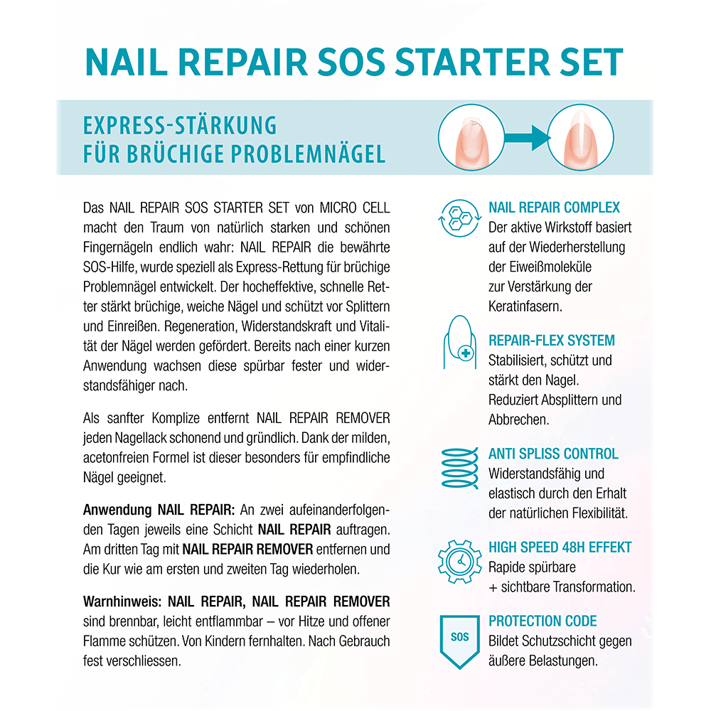 Bild: Micro Cell 2000 Nagelhärter Nail Repair + Spezial Nagellackentferner 