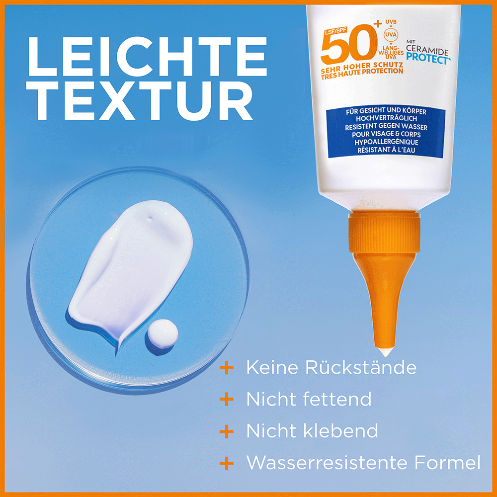 Bild: GARNIER AMBRE SOLAIRE Sensitive expert+ Sonnenschutz-Serum LSF 50+