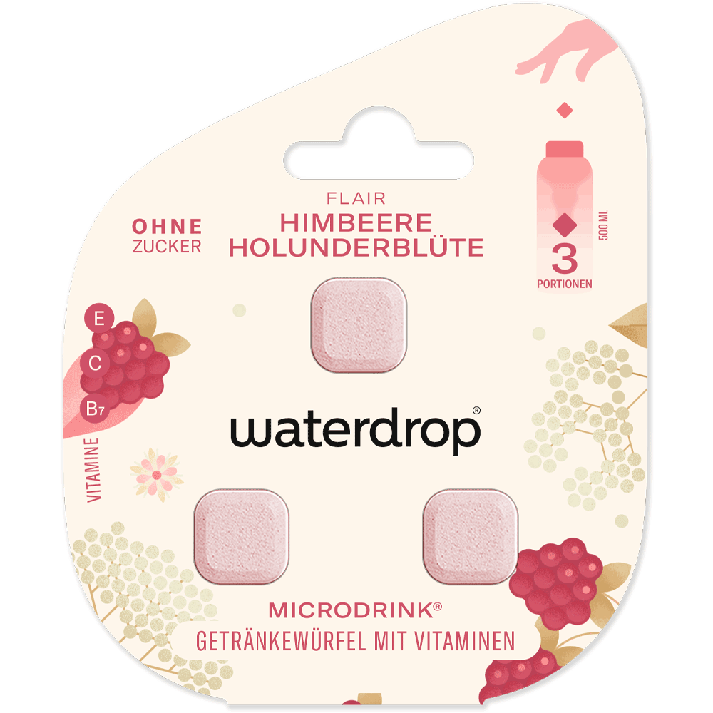 Bild: waterdrop Microdrink Flair Himbeere Holunderblüte