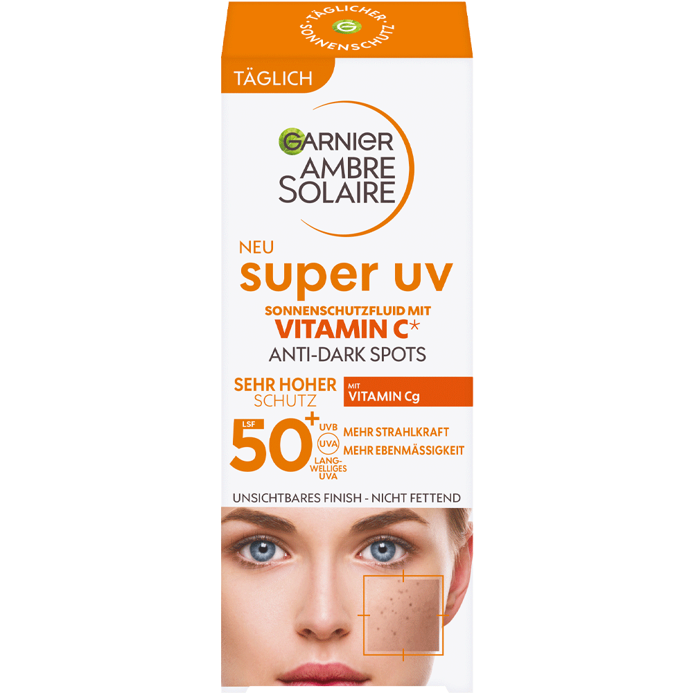 Bild: GARNIER AMBRE SOLAIRE Sonnenschutzfluid Vitamin C LSF 50+