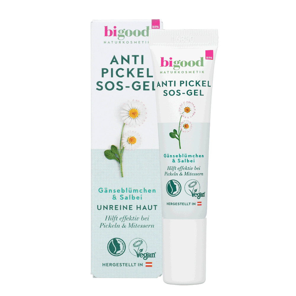 Bild: bi good Antipickel SOS-Gel Gänseblümchen & Salbei