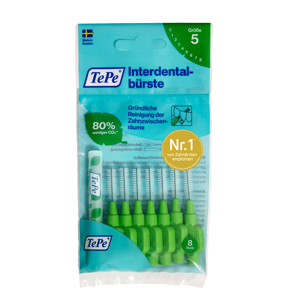 Bild: TePe Interdentalbürsten grün 0.8mm