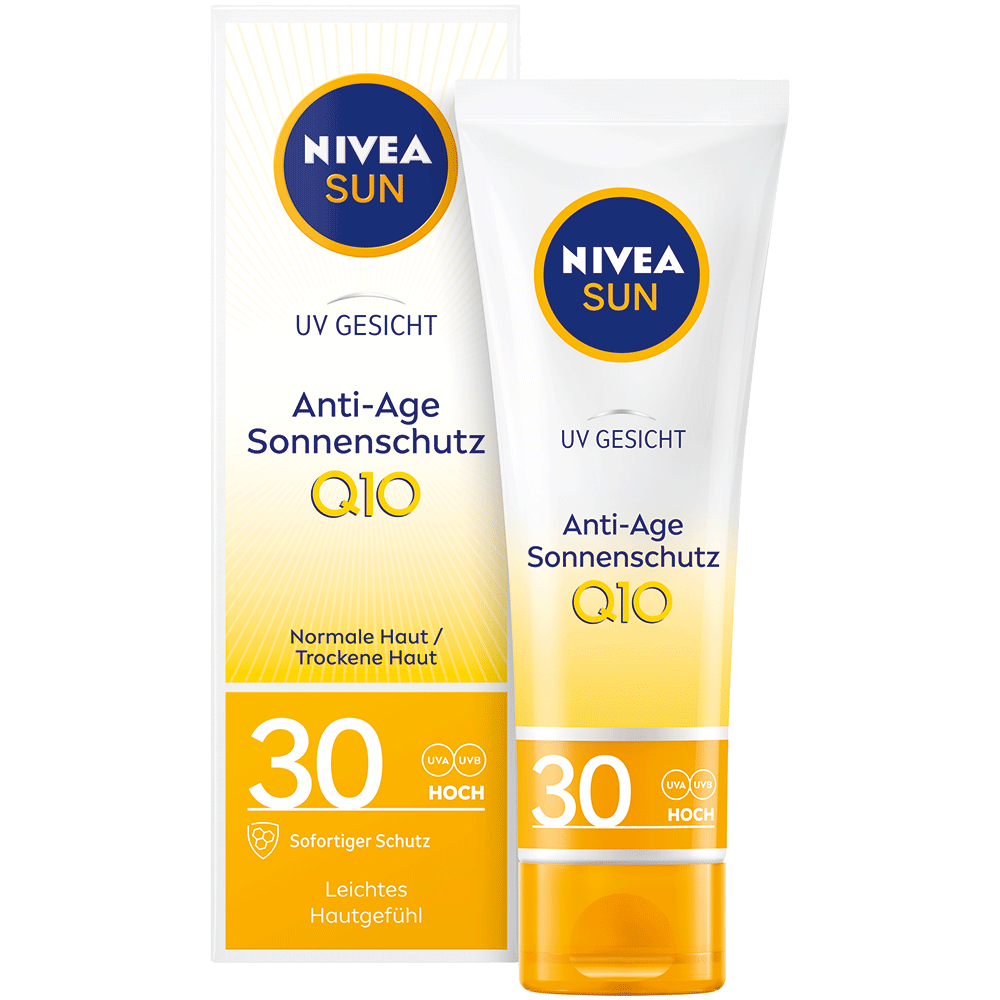 Bild: NIVEA Sun UV Gesicht Anti-Age & Anti-Pigmentflecken Sonnenschutz LSF 30