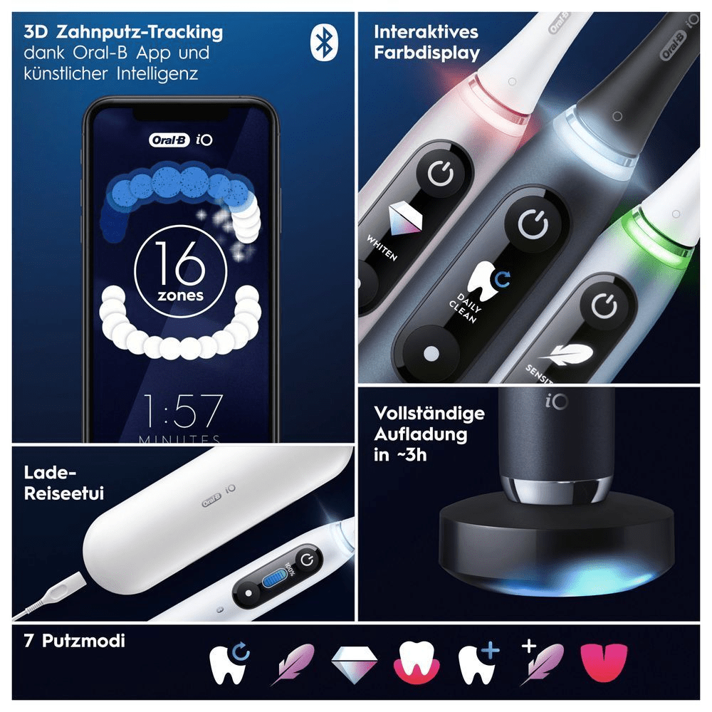 Bild: Oral-B iO Series 9 Elektrische Zahnbürste, Black Onyx
