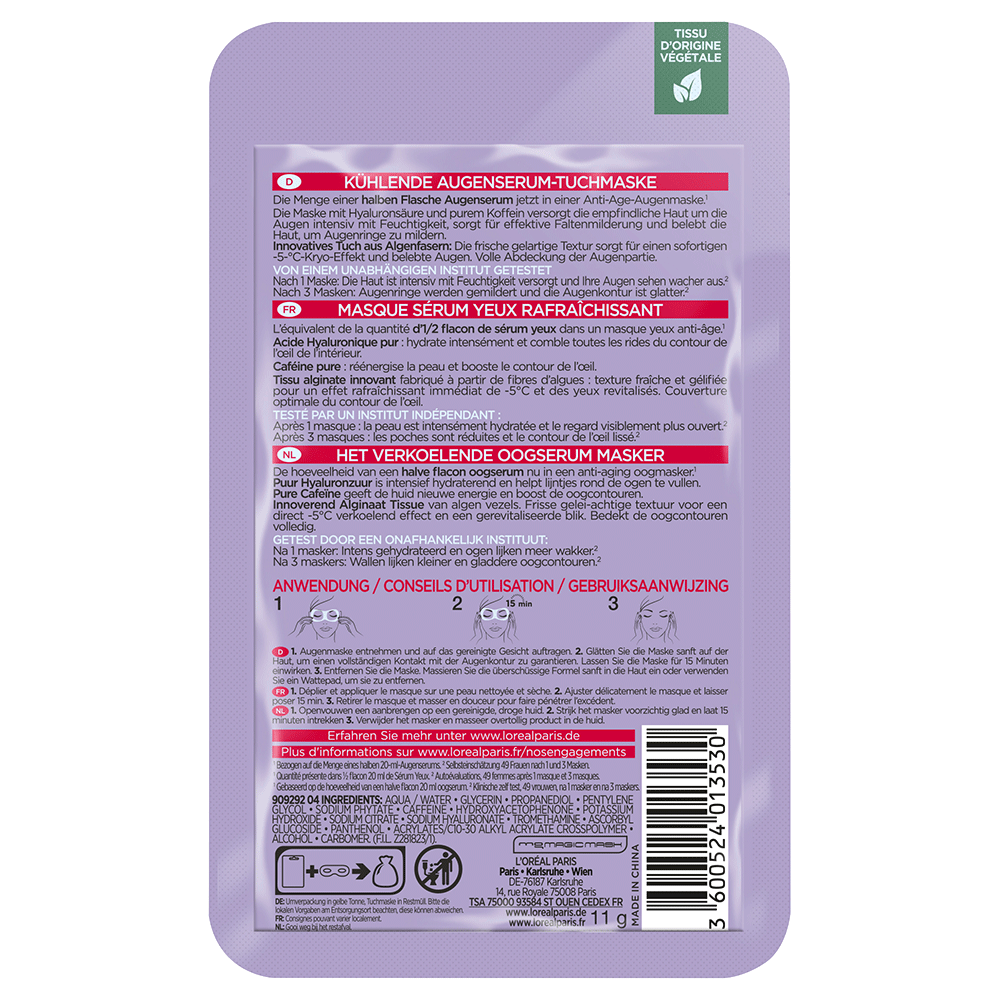 Bild: L'ORÉAL PARIS Revitalift Augen Serum-Maske