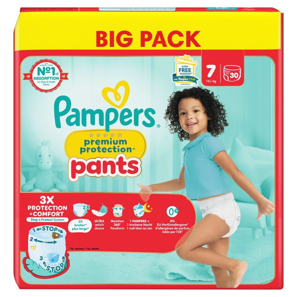 Bild: Pampers Premium Protection Pants Größe 7, 15kg+, Big Pack