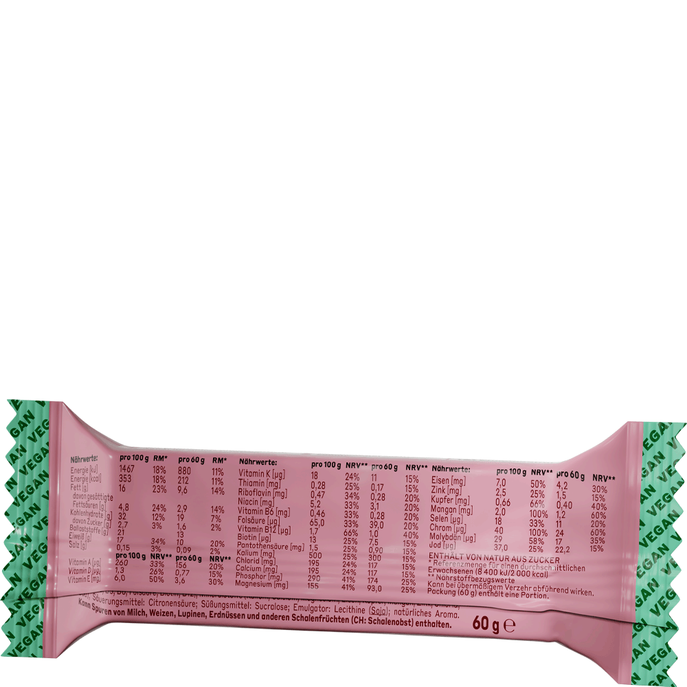Bild: YFOOD Riegel Raspberry & Chocolate