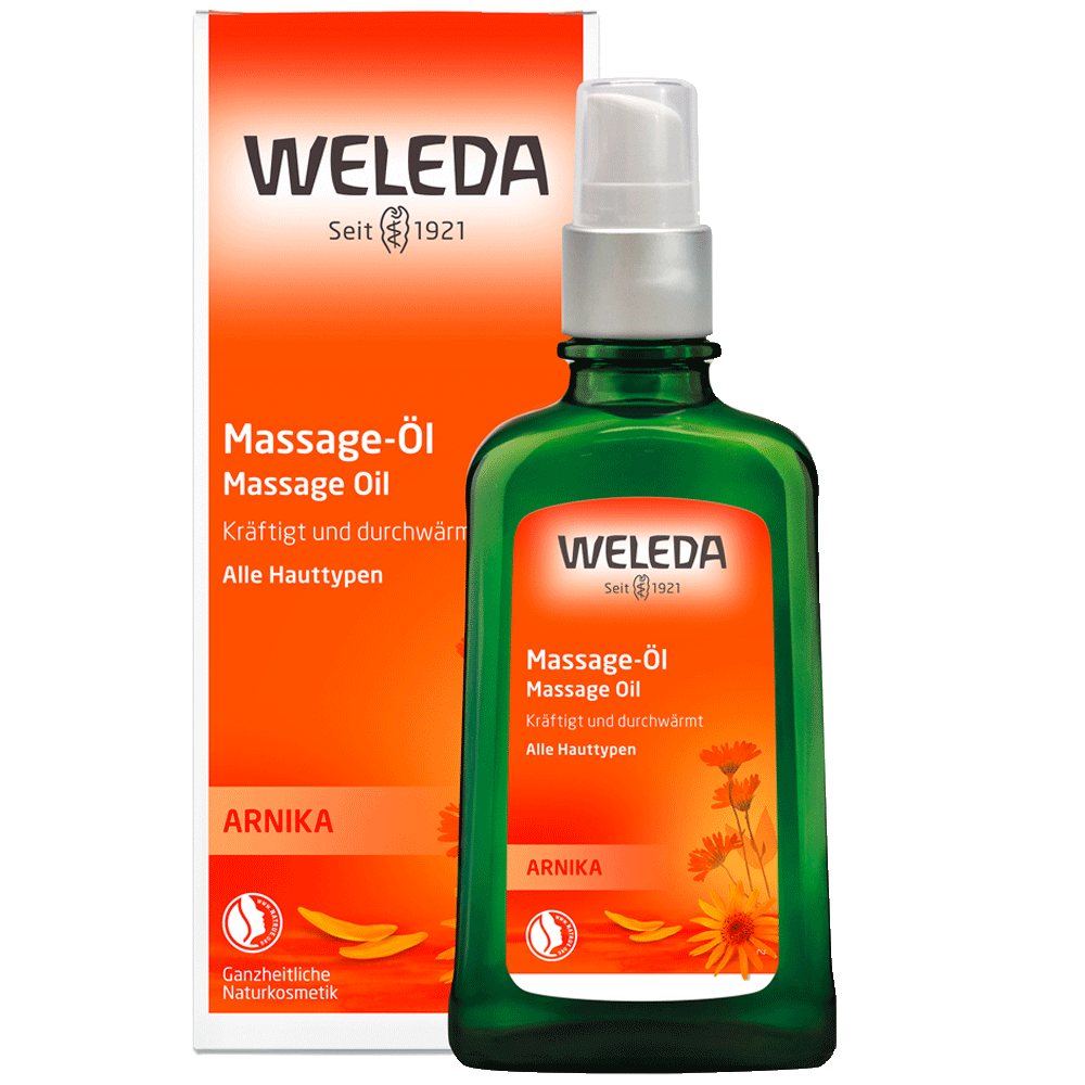 Bild: WELEDA Sport Massage-Öl Arnika