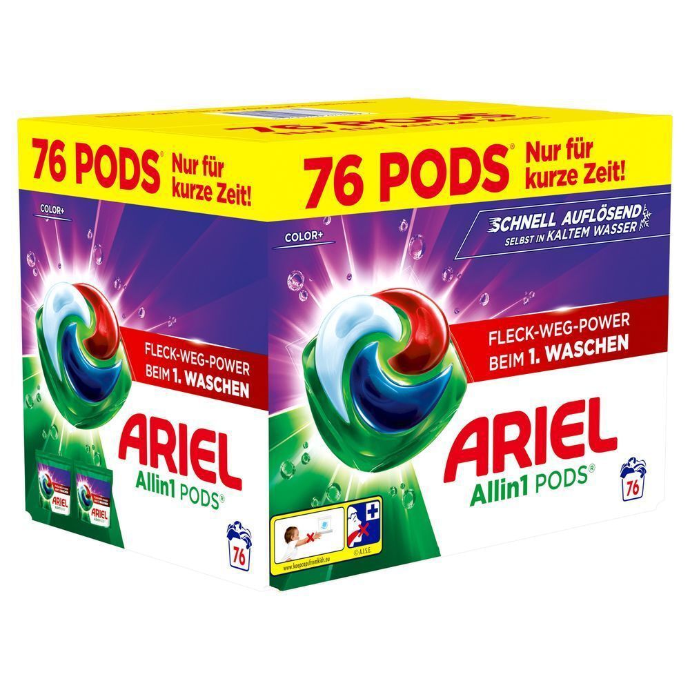 Bild: ARIEL All-in-1 PODS Color+ Flüssigwaschmittel-Kapseln