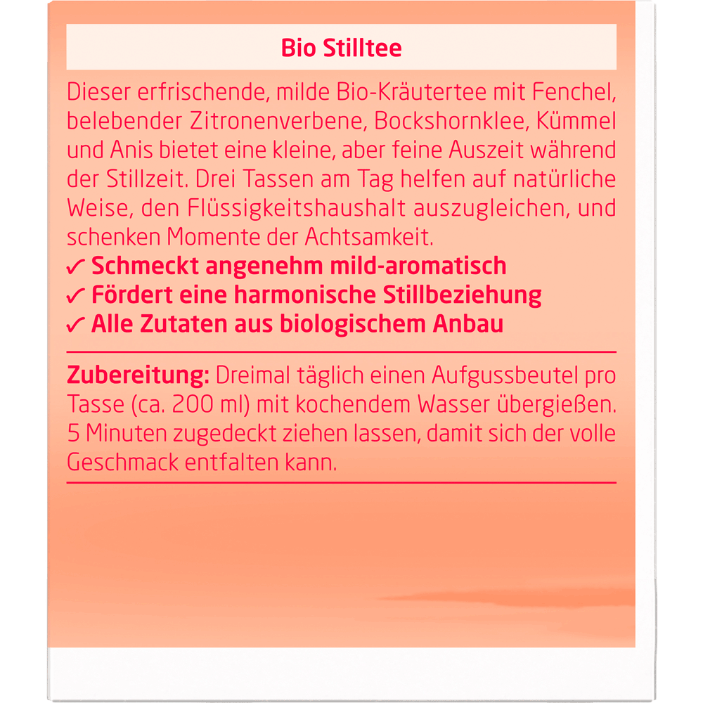 Bild: WELEDA Stilltee mit Fenchel und Zitronenverbene