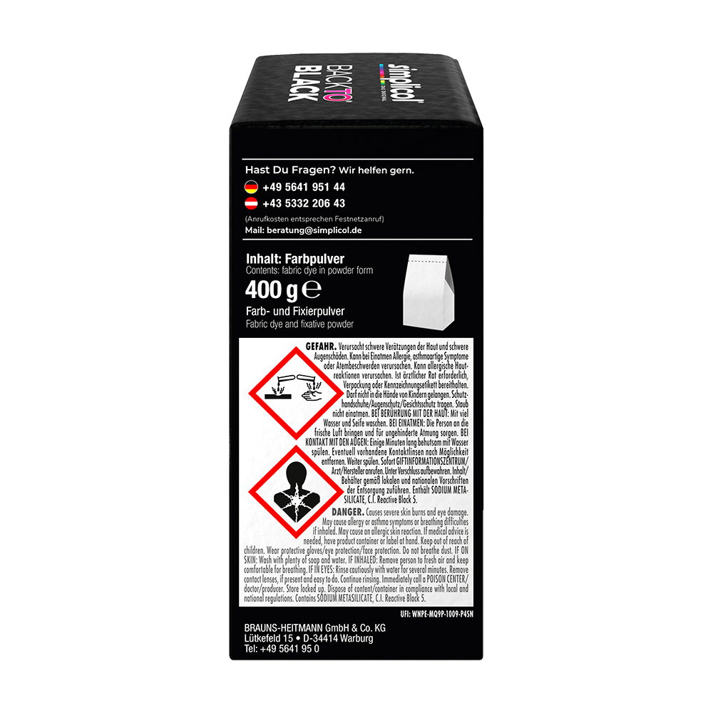 Bild: simplicol Textilfarbe Schwarz