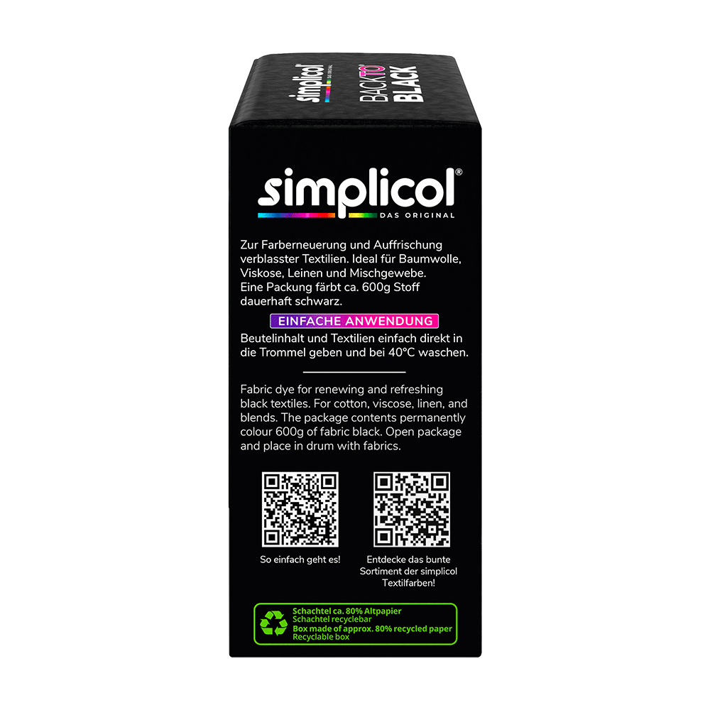 Bild: simplicol Textilfarbe Schwarz