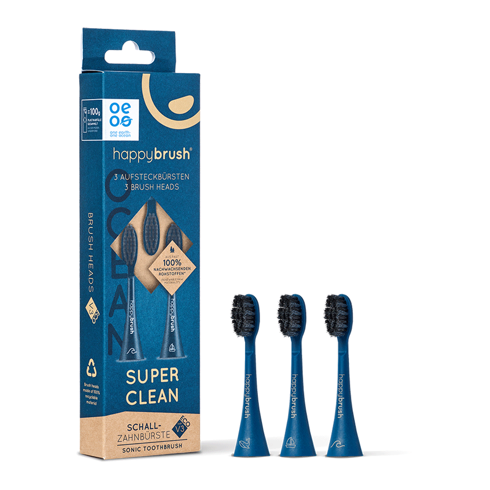 Bild: happybrush Aufsteckbürsten Schallzahnbürste Super Clean