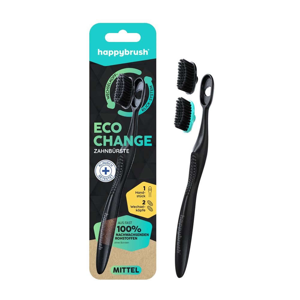 Bild: happybrush Zahnbürste Eco Change Mittel 