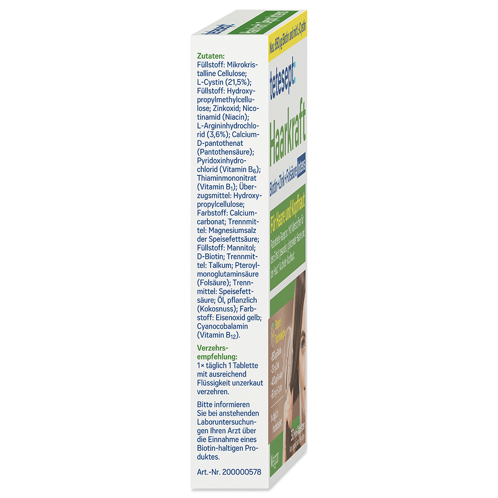 Bild: tetesept: Haarkraft Biotin + Zink + Folsäure Intens
