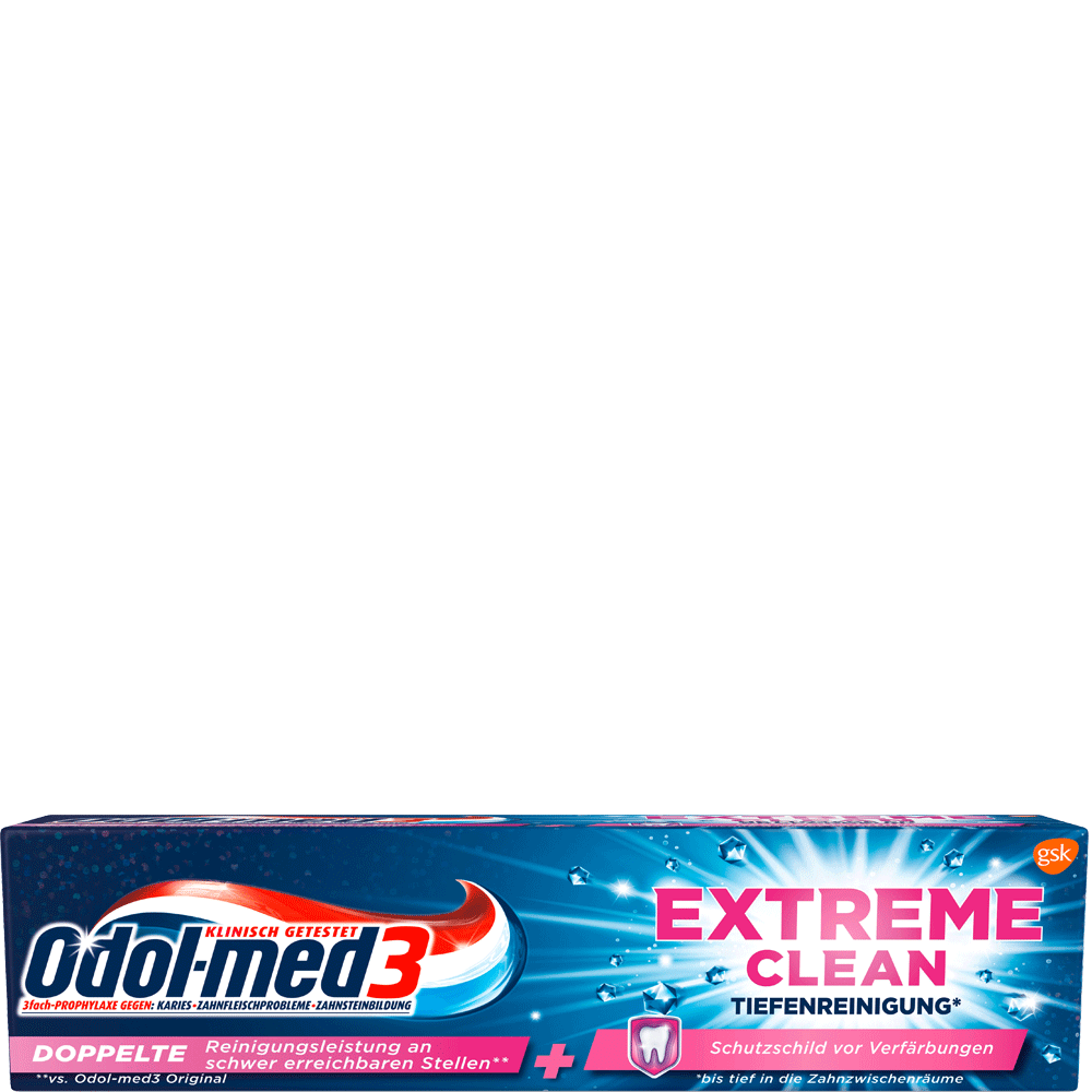 Bild: Odol-med3 Zahncreme Extreme clean Tiefenreinigung