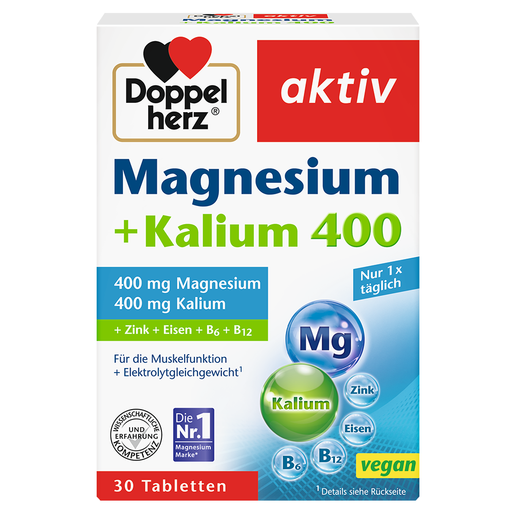 Bild: DOPPELHERZ Magnesium + Kalium 400