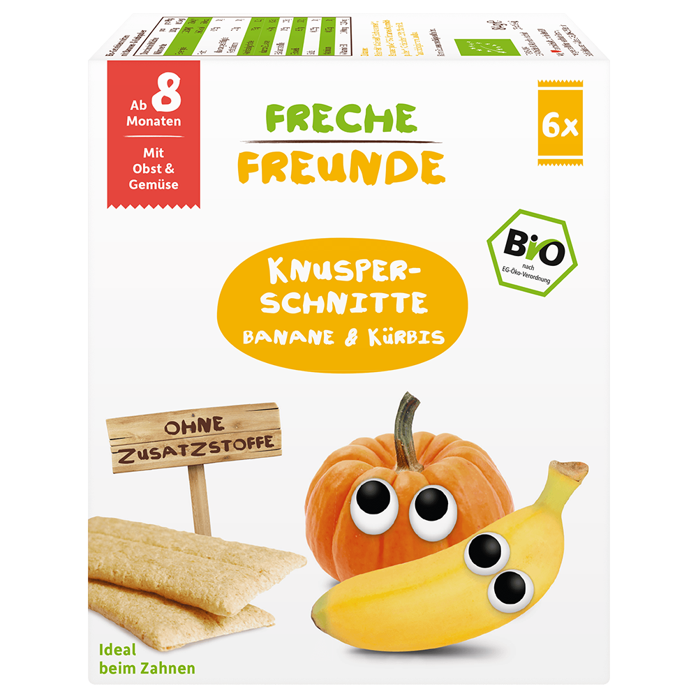 Bild: Freche Freunde Knusper Schnitte Banane & Kürbis