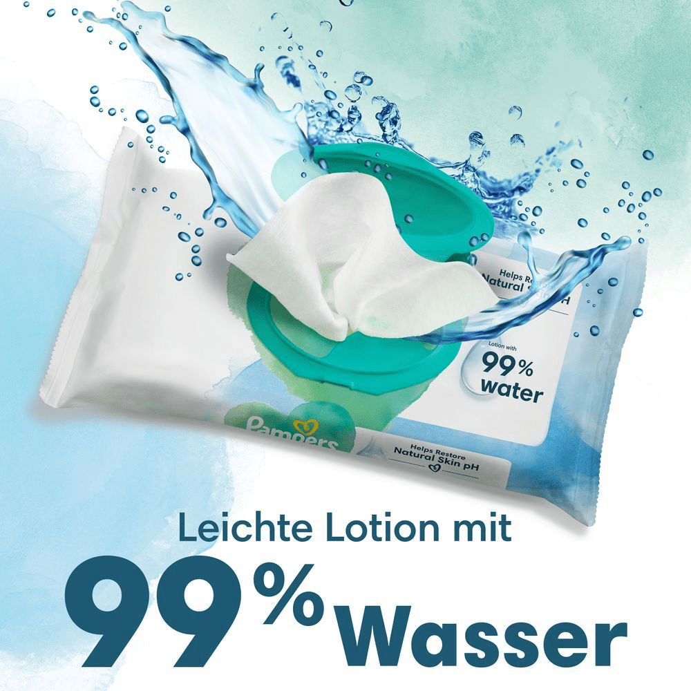 Bild: Pampers Harmonie Aqua Feuchttücher 15x48